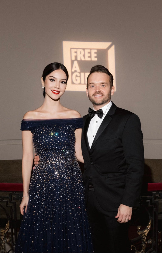 Gabriella and her husband at the debut House of Galas event, held at the James Burden Mansion in New York